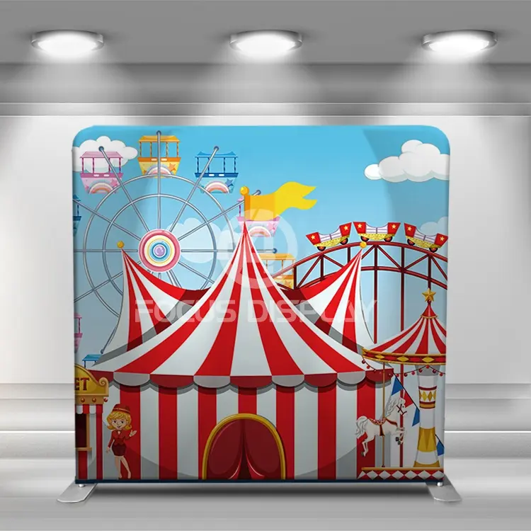 10*8 футов рекламная реклама в помещении, натяжной тканевый дисплей для ...