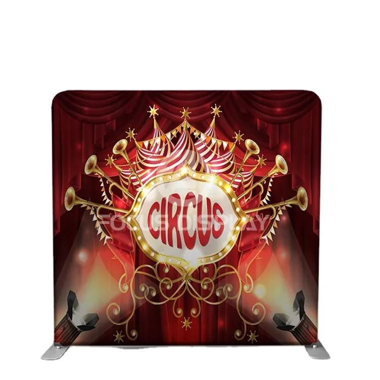 10*8 футов рекламная реклама в помещении, натяжной тканевый дисплей для ...